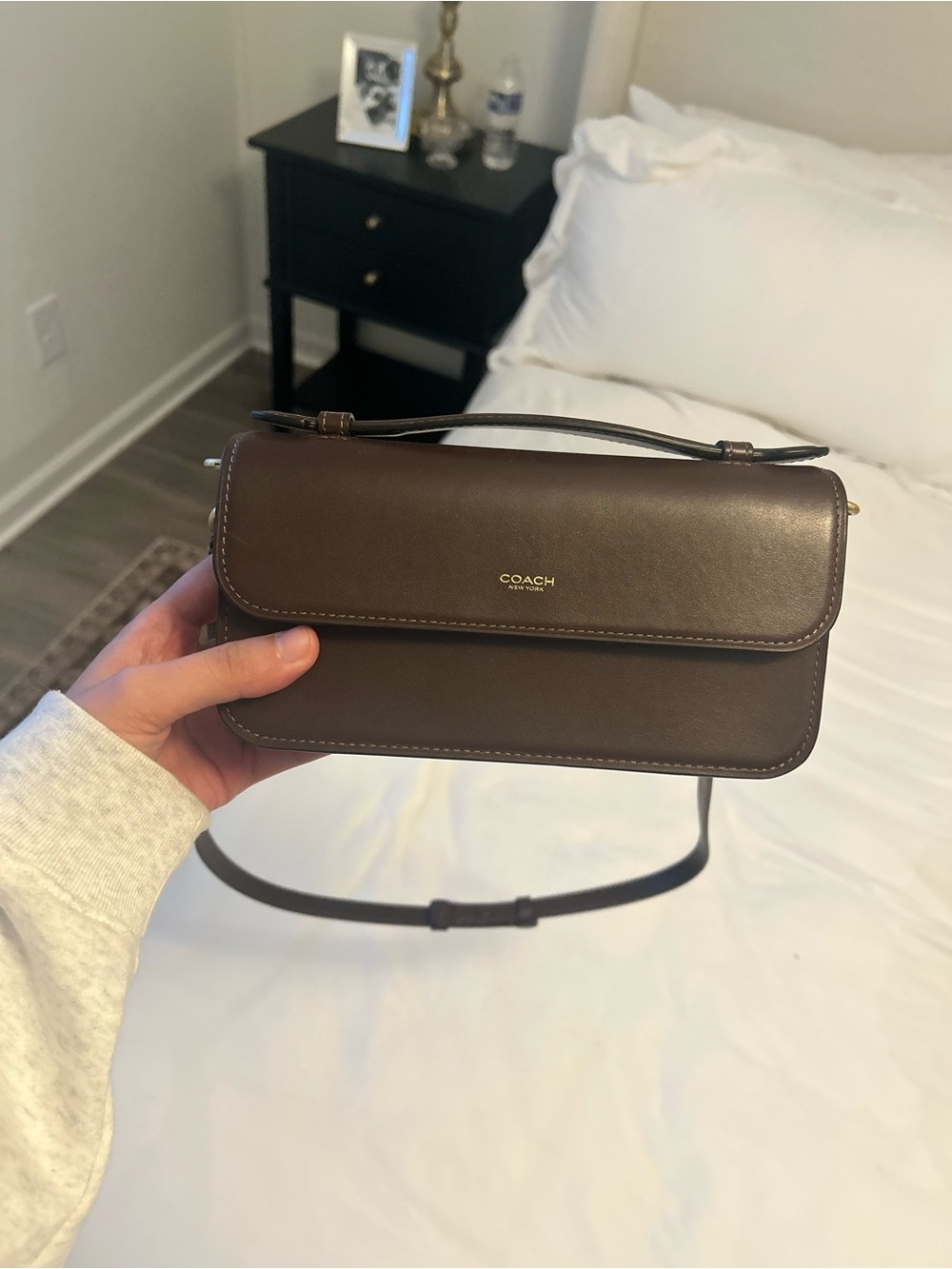 Coach Brown Leather Crossbody with Top Handle - Picture 2 of 4